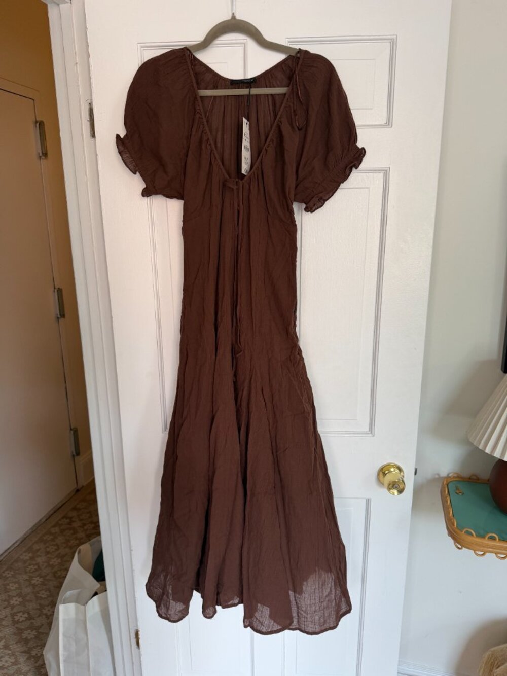 Chiffon Godet Midi Dress - Picture 4 of 5